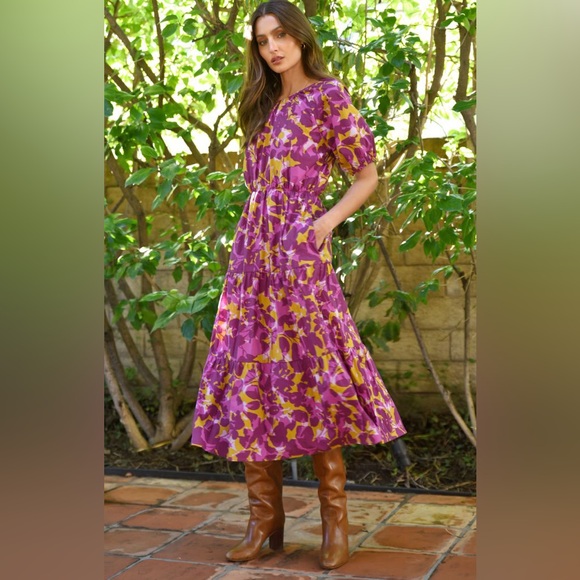 Greylin Dresses & Skirts - Rare Greylin Floral Tiered Maxi Dress Size Small